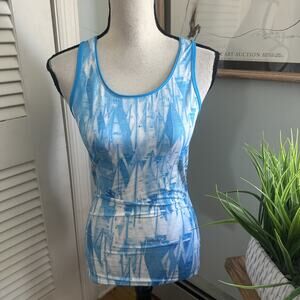 Sweaty Betty Tank Top Womens XS Blue Abstract Print Racerback Athletic Workout
